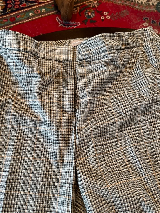 Chico's Brown Plaid Ladies Dress Pants Size 2R - Picture 2 of 6